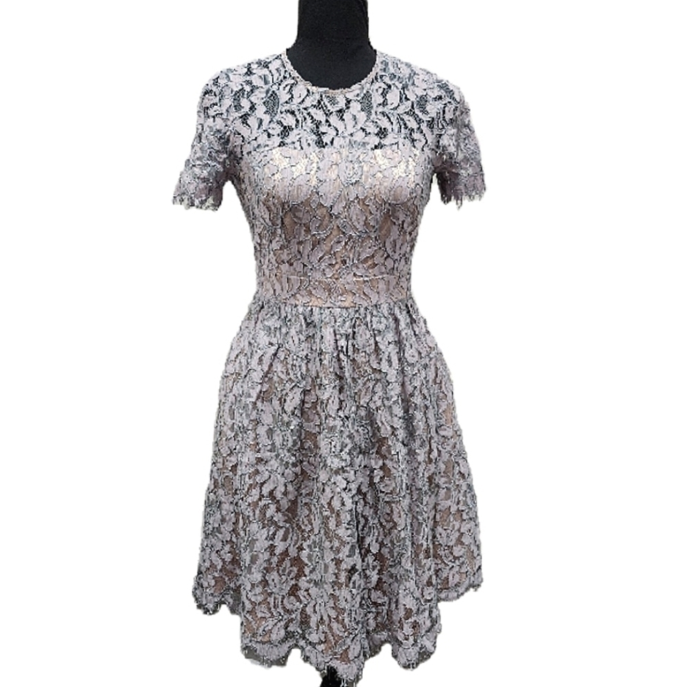 Eliza J Lace Formal Lace Fit And Flare Lined Womens Dress Size 0